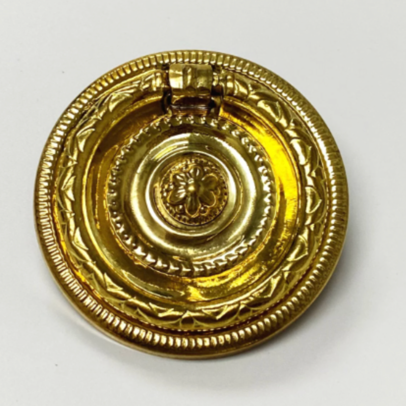 Bright Brass "Epoque" Ring Pull and Cabinet Knob - Purdy Hardware - 