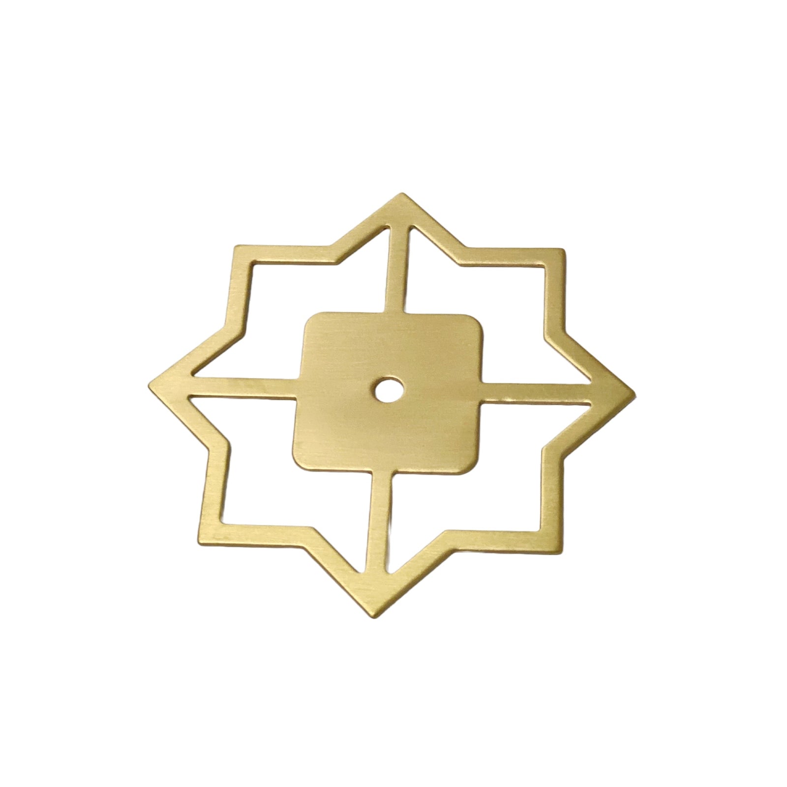 Brass "Lace Star" Base Plate for Cabinet Knobs | Backplate - Purdy Hardware - 