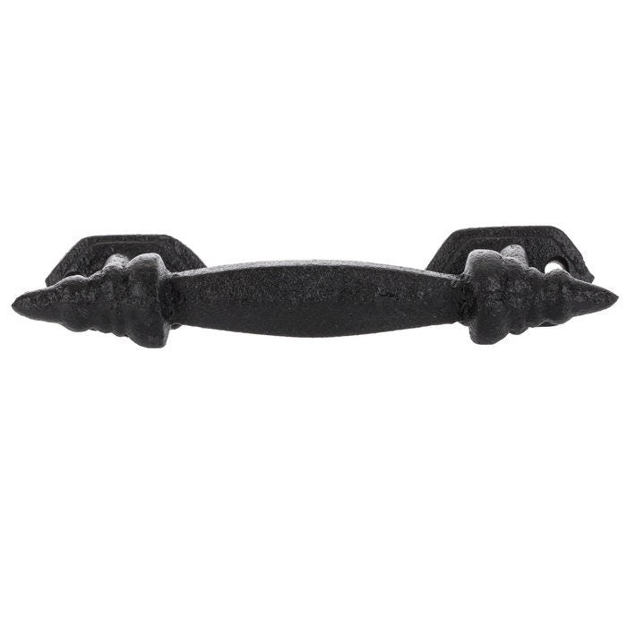 Iron Rustic Black Drawer Pull "Denver" Pull, Cabinet Hardware Farmhouse Drawer Pull