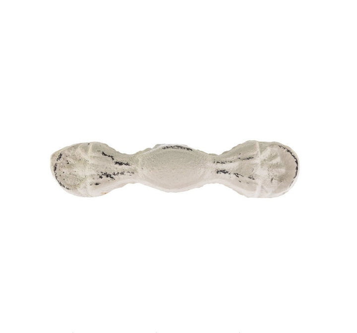 White Distressed "Boone" Iron Drawer Pull, Cabinet Hardware Farmhouse Drawer Pull