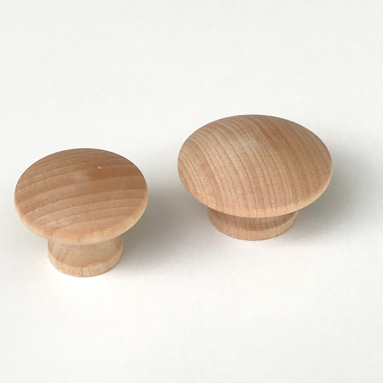 Wooden Unfinished  Round "Dot" Cabinet Drawer Knobs, Drawer Pull, Kitchen Cabinet Hardware