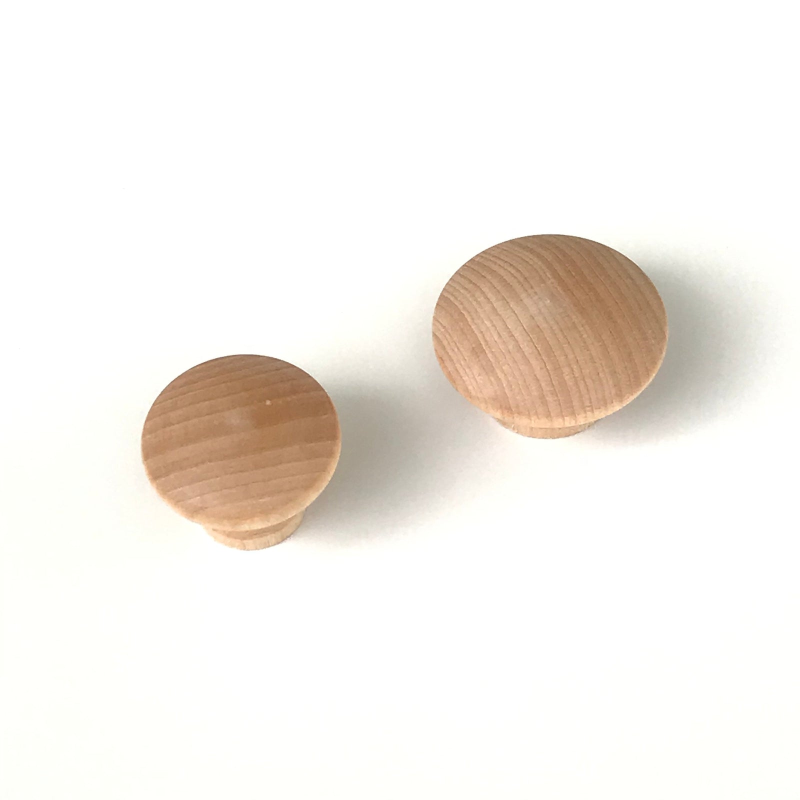 Wooden Unfinished  Round "Dot" Cabinet Drawer Knobs, Drawer Pull, Kitchen Cabinet Hardware