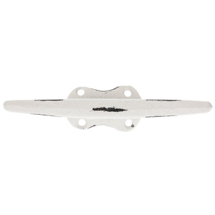 Wall Hook White Iron Distressed "Nautical" Double Hanging Farmhouse Decor Hardware Tie Down Pull