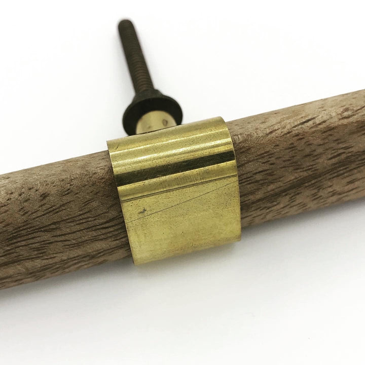 Brass "Rectangle" and Wooden Drawer Knob, Modern Cabinet Hardware Farmhouse Drawer Pull