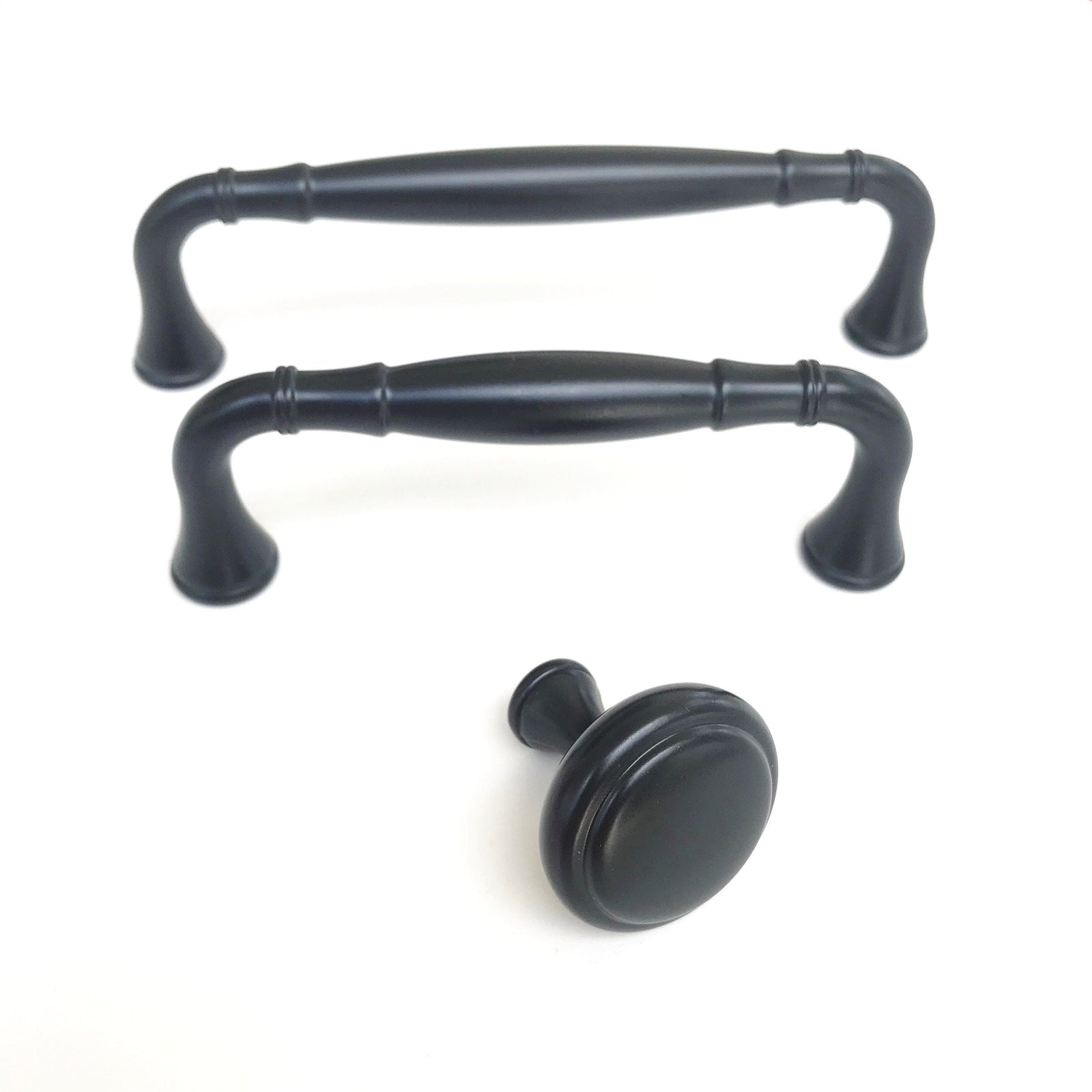 Matte Black "Blythe" Transitional Cabinet Drawer Pull, Modern Cabinet Hardware Farmhouse Drawer Pull