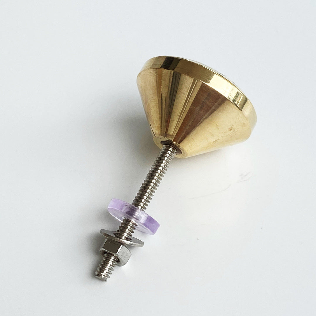 Mother of Pearl and Brass "June"  Capiz Cabinet Drawer Knob, Modern Cabinet Hardware Shell Drawer Pull