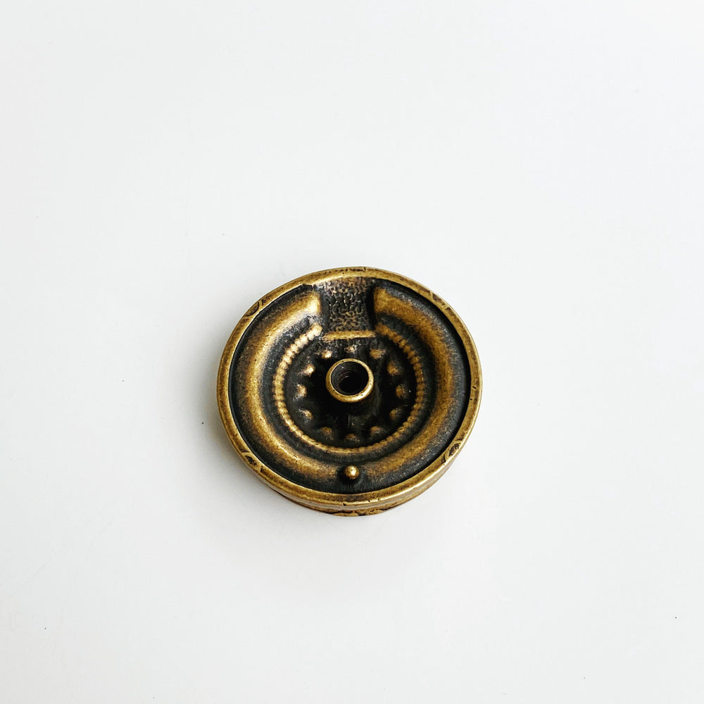 Ring Pull Antique Brass "Floral" Cabinet Knob, Cabinet Drawer Pull, Modern Cabinet Hardware Farmhouse Drawer Pull