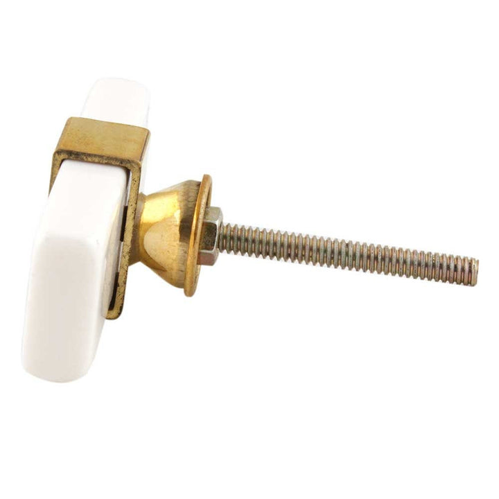 T-Knob Brass and Bone Cabinet Knob "Domino" Drawer Pull, Modern Cabinet Hardware Farmhouse Drawer Pull