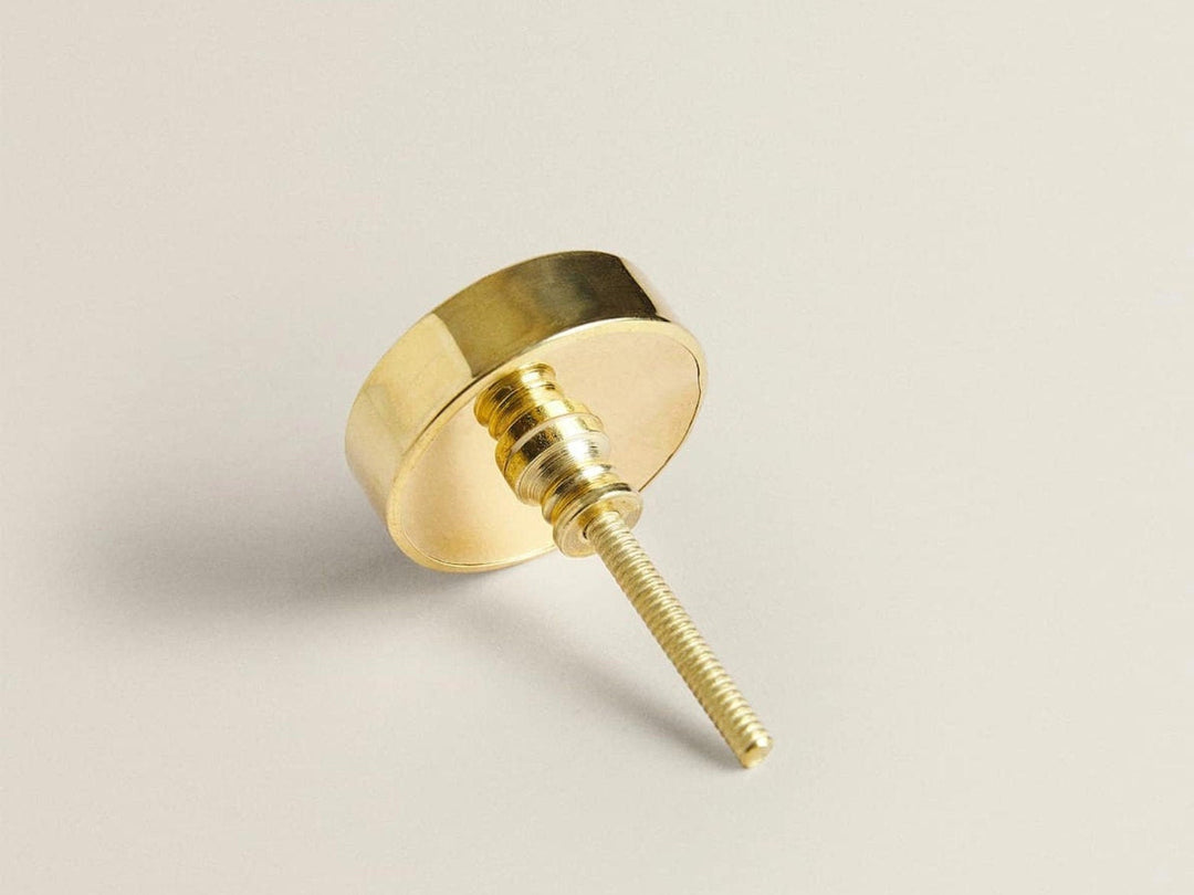 Brass and White Marble Round "Julie" Cabinet Knob   Drawer Pull, Modern Cabinet Hardware Farmhouse Drawer Pull