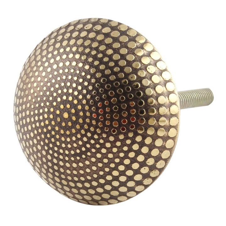 Round Brass Dotted Cabinet Knob Drawer Pull, Modern Cabinet Hardware Farmhouse Drawer Pull