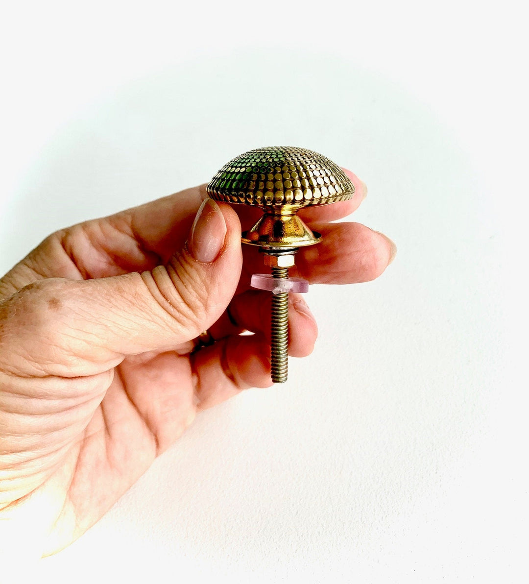 Round Brass Dotted Cabinet Knob Drawer Pull, Modern Cabinet Hardware Farmhouse Drawer Pull