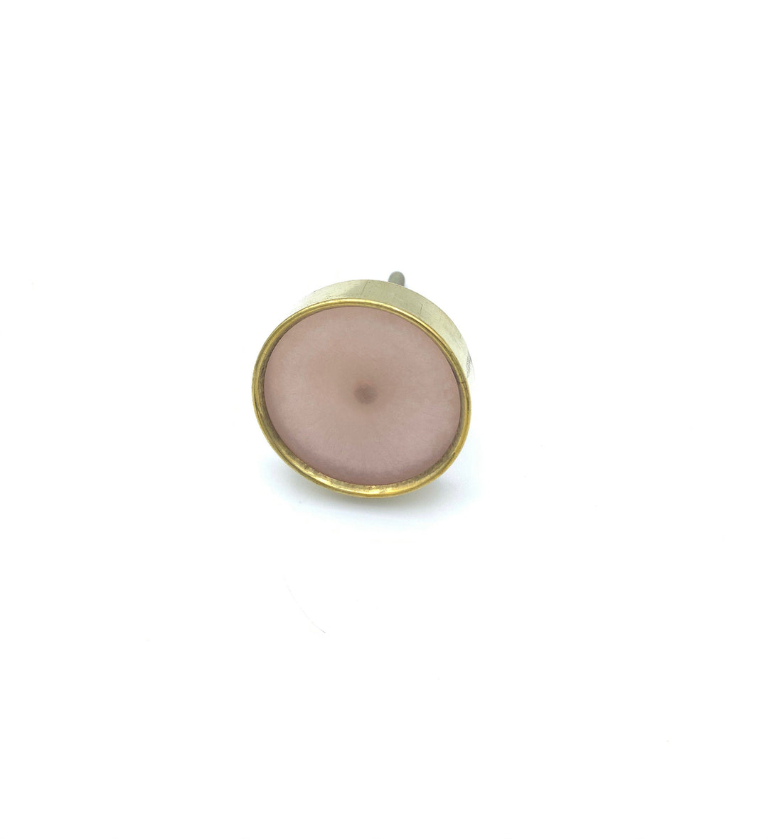 Round Brass  and Pink Cabinet Knob Resin, Modern Cabinet Hardware Farmhouse Drawer Pull