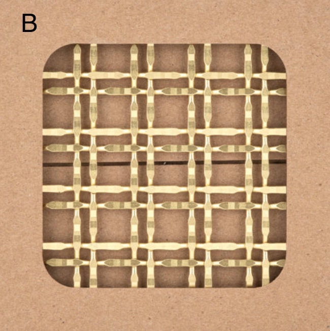 Wire Mesh Brass Architectural Woven "Style B"  Satin Brass Furniture and Creative Grille Mesh