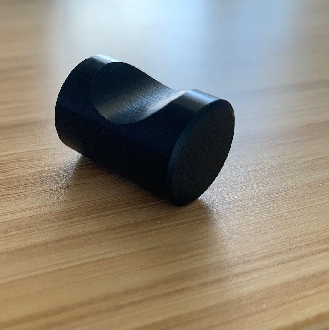 Whistle Black Modern Cabinet Drawer Knob