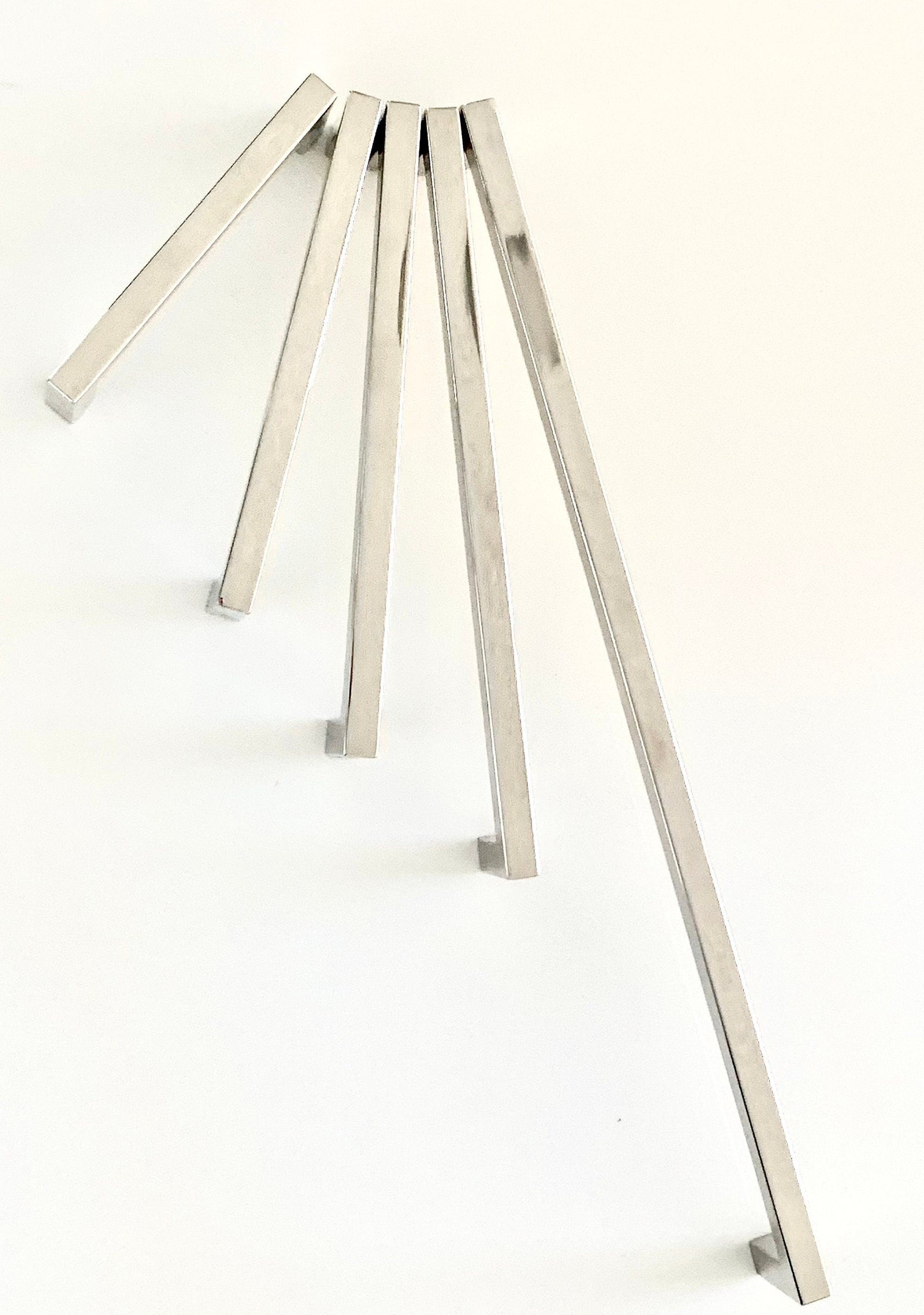 Polished Nickel "Style 55" Rectangular Drawer Pulls, Cabinet Handles, Modern Cabinet Hardware Farmhouse Drawer Pull