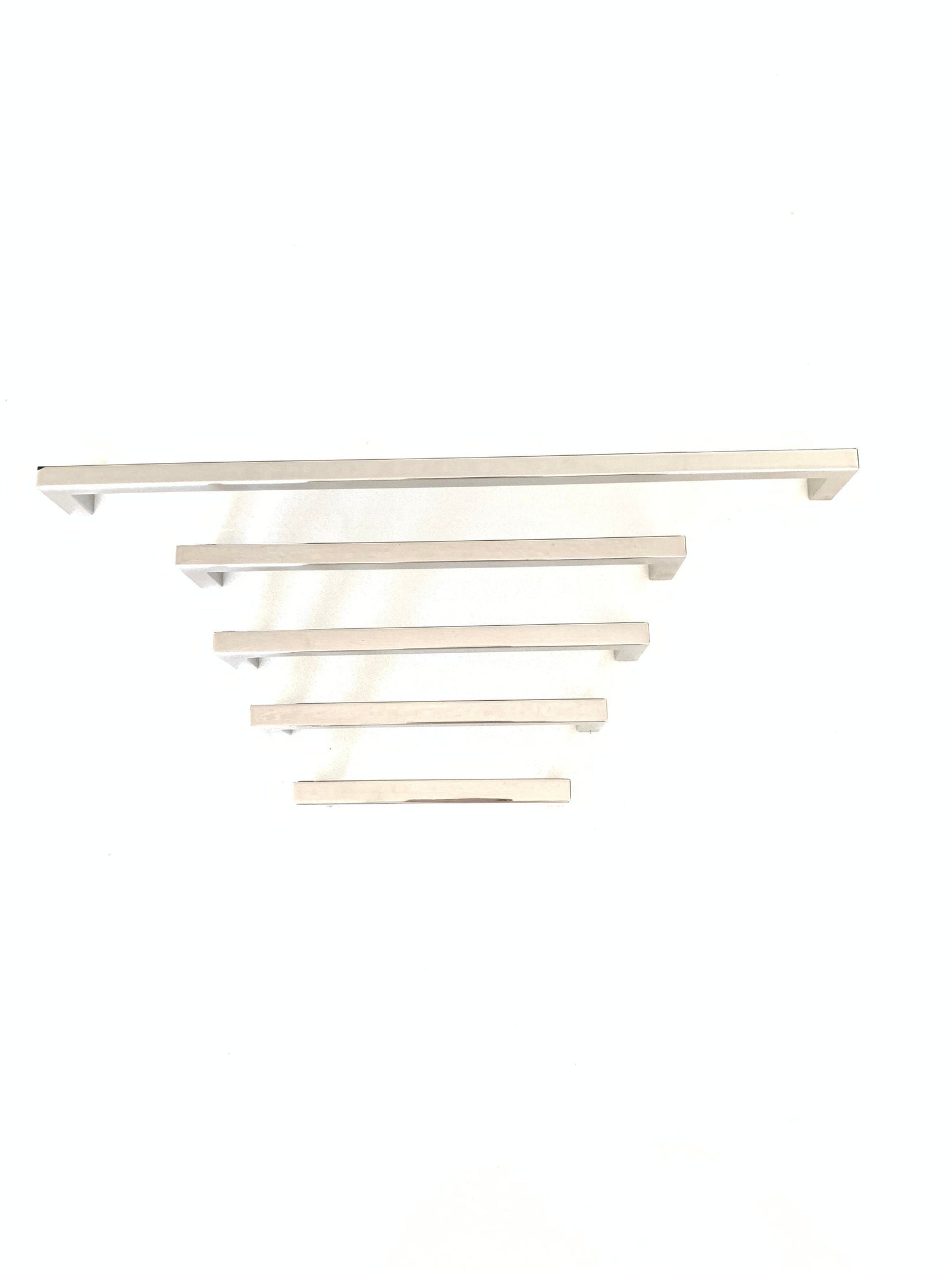 Polished Nickel "Style 55" Rectangular Drawer Pulls, Cabinet Handles, Modern Cabinet Hardware Farmhouse Drawer Pull