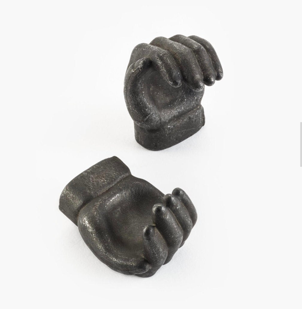 Cast Steel Hands, Cabinet Hardware Farmhouse Drawer Pull