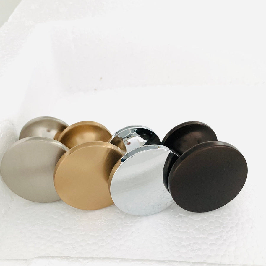 Round Stool Cabinet Drawer Knob, Modern Cabinet Hardware Brass Chrome ,Nickel, Honey Bronze and Champagne Bronze Hardware