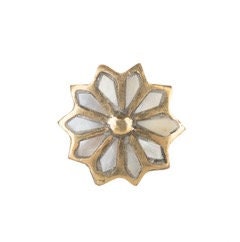 Brass and Mother of Pearl Cabinet Drawer Knob, Modern Cabinet Hardware Shell Drawer Pull