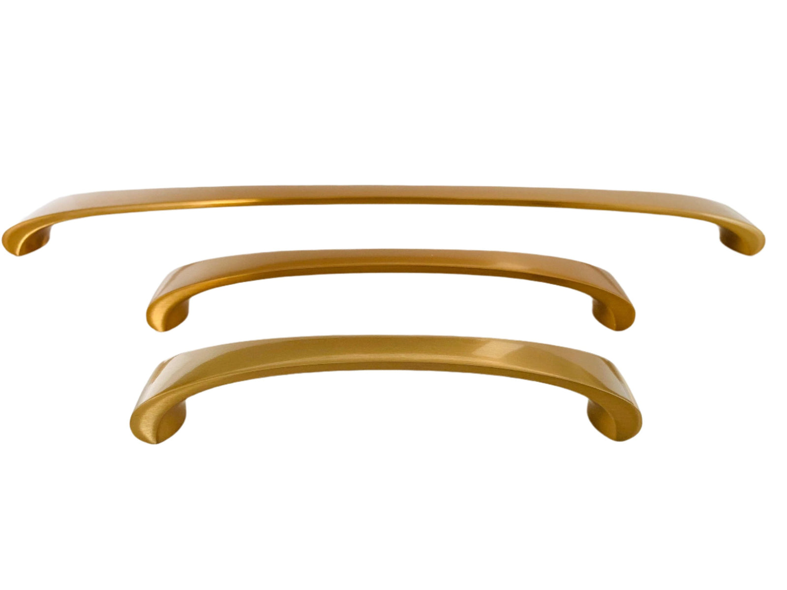Brushed Gold Collection of "Archie 2" Contemporary Cabinet Pulls and Knobs, Drawer Pull, Kitchen Cabinet Hardware.