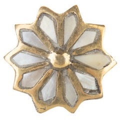 Brass and Mother of Pearl Cabinet Drawer Knob, Modern Cabinet Hardware Shell Drawer Pull
