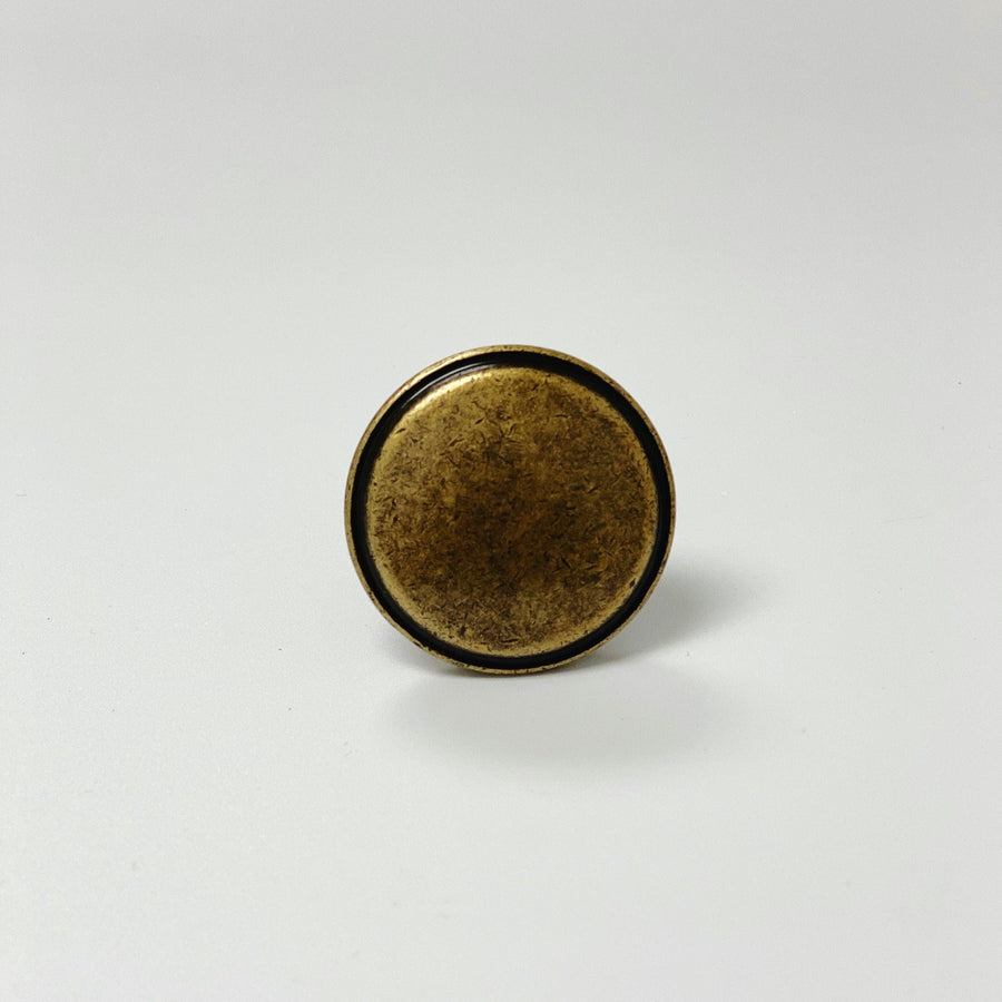 Antique Brass "Dots" Ring Pull and Cabinet Knob