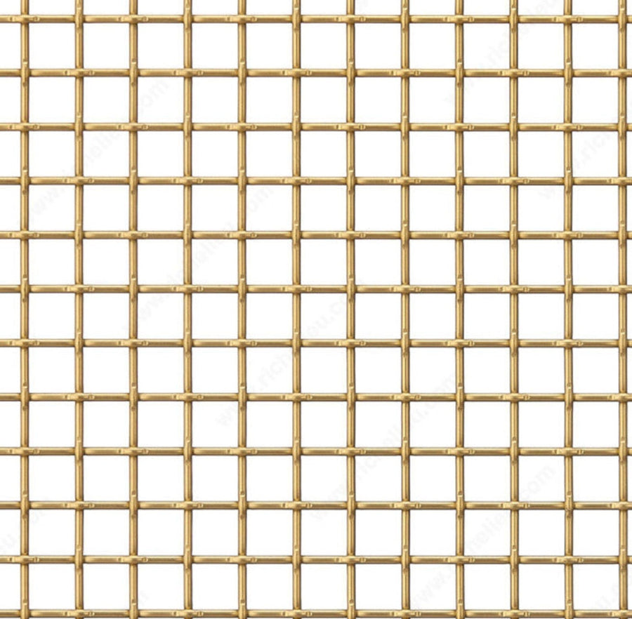 Wire Mesh Brass Architectural Woven Wire Mesh "Style C" Satin Brass Furniture and Creative Grille Mesh