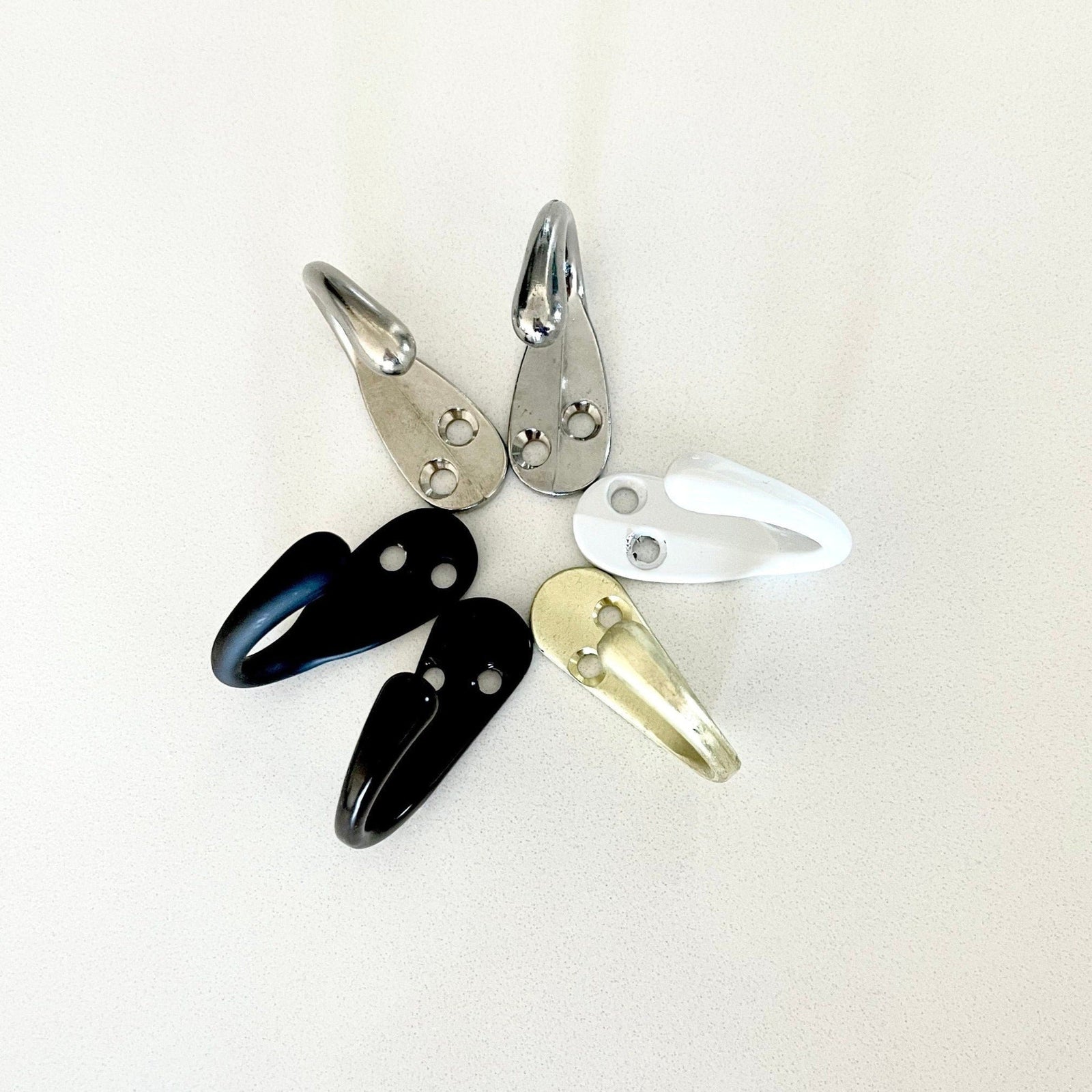Wall Hook Metal Farmhouse Decor Hardware in multiple finishes.