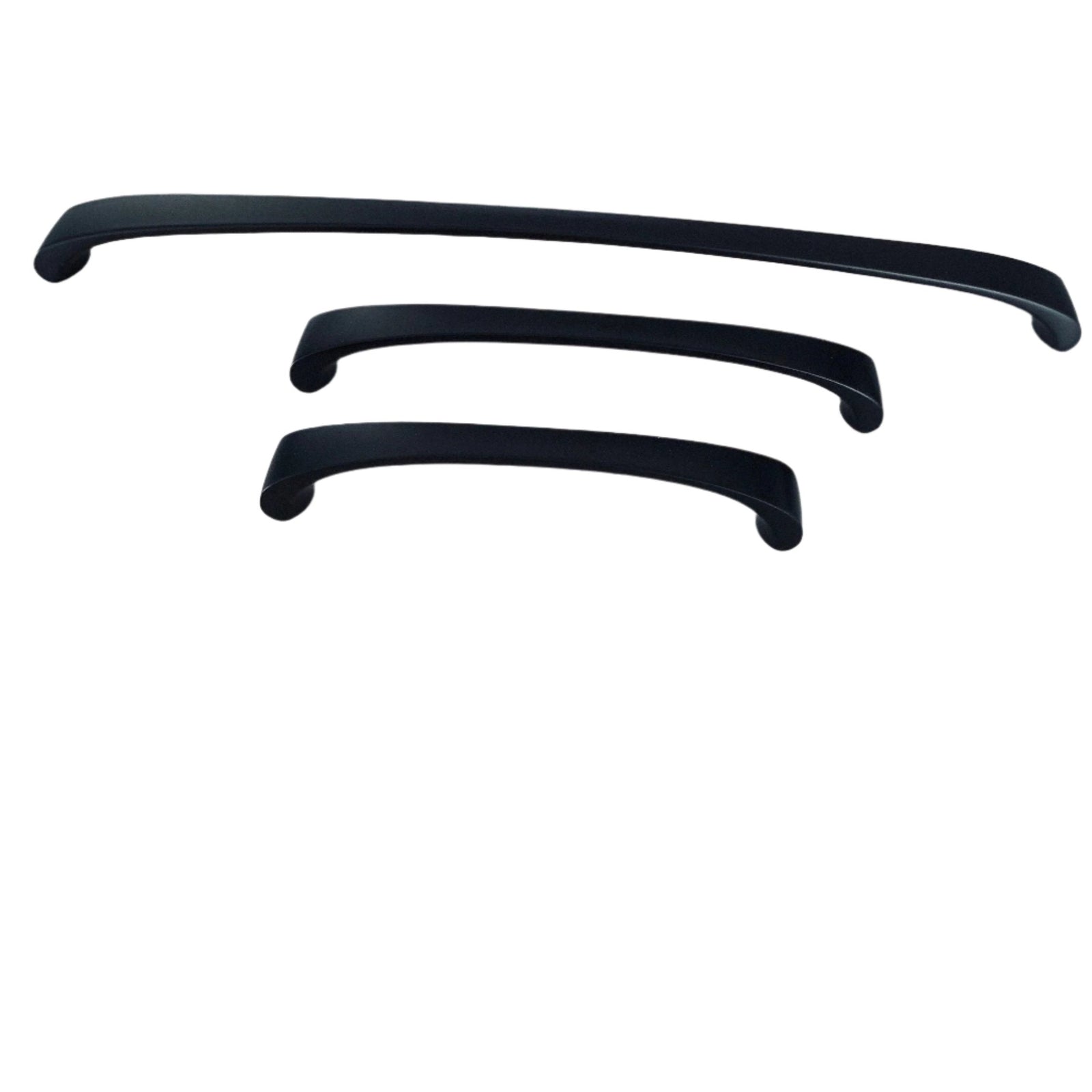 Black Matte Collection of "Archie 2" Contemporary Cabinet Pulls and Knobs, Drawer Pull, Kitchen Cabinet Hardware.